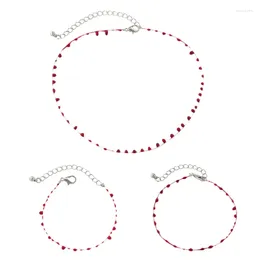 Choker Vintage Anklet Chain Personality Creativity Red Blood Drop Bracelets Hip Hop Punk Necklace Banquet Jewelry