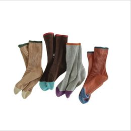 Детские носки, 4 пары детских носков, детские весенне-осенние хлопковые дышащие носки для мальчиков и девочек 231016