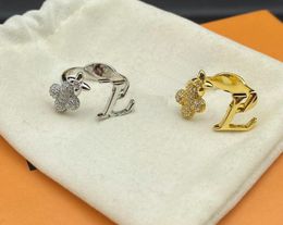 Modedesigner ringar rostfritt stål smycken guld silver kärlek nagelring mode ring kvinnor klassisk varumärke gåva gåva