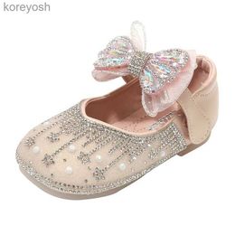 First Walkers High Quality Baby Girls First Walkers For Birthday Party Twinkle Crystal Soft Toddler Shoes With Lace Butterfly-knot For InfantL231016