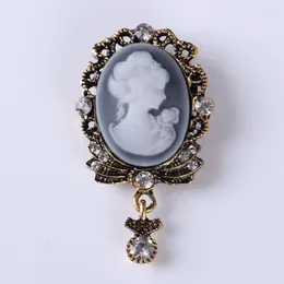 Brooches Vintage Beauty Head Brooch Jewellery For Women/men Fashion Pins Metal Scarf Wedding Gift Diy Jewellery Accessories