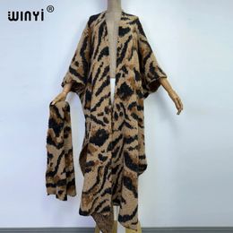 Women's Wool Blends Winter Women High Quality Fur Coat Luxury Long Fur Coat Loose OverCoat Thick Warm Leopard print Female Plush Coats with scarf 231016