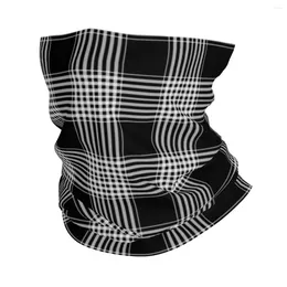 Scarves Plaid Black Pattern Bandana Neck Cover Printed Balaclavas Mask Scarf Multi-use Cycling Running Unisex Adult Washable