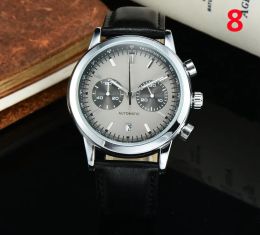 2023 high quality luxury mens watches Three-needle working series With calendar function Quartz watch Top Brand Wristwatches Round Steel belt Fashion Gift