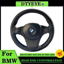 Steering Wheel Covers DIY Car Accessory Car Steering Wheel Cover For BMW E83 X3 2003-2010 E53 X5 2004-2006 Customized Original Steering Wheel Braid Q231016