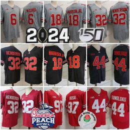 6 Kyle McCord Ohio State Buckeyes Football Jersey 18 Marvin Harrison Jr.11 Smith-Njicba 15 Ezekiel Elliott Dwayne Haskins Jr Fields Wilson George Rose 150th Patch