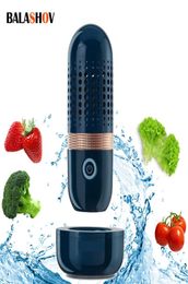 Juicers Portable Fruit and Vegetable Cleaner USB Washing Machine Kitchen Food Purifier Capsules Shape Cleaning 2210149898737