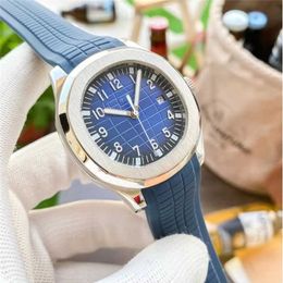 Luxury Watch High Automatic Mechanical 2813 Movement watch Face Diver PP Nautilus Wristwatches Rubber Strap Ceramic Bezel Gold Blue fusion L 296T