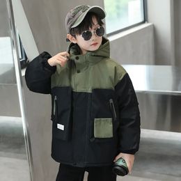 Down Coat 2023 Autumn Winter Outdoors Hooded Jackets Boys Waterproof Jacket Childrens Outwears Clothing Windbreaker Coats CH152 231013