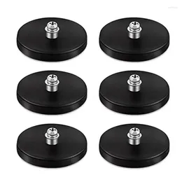 Lighting System Rubber Coated Mounting Magnets 6PCS Neodymium Magnet Base With Coating Painted Surface Waterproof Threaded