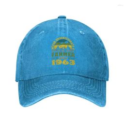 Ball Caps Personalised Cotton A Farmer In 1963 Baseball Cap Hip Hop Women Men's 60 Years Old Gifts 60th Birthday Dad Hat Autumn