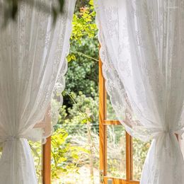 Curtain Living Room Tulle Curtains French Lace Hollow Out Bedroom Door Balcony Screens