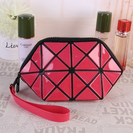 Color diamond cosmetic bag trend storage clutch zipper coin purse