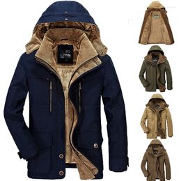 Men's Jackets M-5XL Hooded Men Winter Jacket 2023 Fashion Warm Wool Liner And Coat Windproof Male Parkas Casaco XXXXXL Erkek Mont