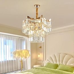 Chandeliers Modern Living Room Decorations For Home Luxury Chandelier K9 Crystal Pendant Lights Bedroom Kitchen Island Lamp Fixtures
