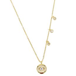 Whole- lucky evil eye charm necklace cz drop elegance fashion Jewellery women elegance fashion pendant necklaces3131