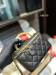 Portable Mini Designer Makeup Bag Women Zipper Crossbody Shoulder Bag Gold Hardware Luxury Handbag Cute Trend Coin Purse 5 Colour