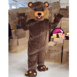 Performance Lovely Brown Bear Mascot Costumes Cartoon Character Outfit Suit Carnival Adults Size Halloween Christmas Party Carnival Dress suits
