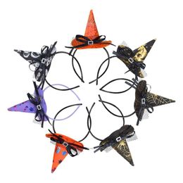 Party Decoration Halloween Pumpkin Headband Orange Witch Cosplay Headdress Party Props Hair Accessories Hat 21 Colours Home Garden Fest Dh657