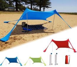 Палатки и приюты, пляжная палатка на 3 человека, набор солнцезащитных козырьков, портативный уличный навес с мешками с песком, лайкра, ткань для кемпинга9953329