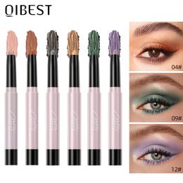 Eye Shadow QI Pearlescent Silkworm Eyeshadow Pencil Lasting Glitter Shiny Pigment Makeup Waterproof Nude Matte Eye Shadow Pen For Women 231016