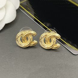 stud designer plated Letter gold Designer jewelry women new brand earrings