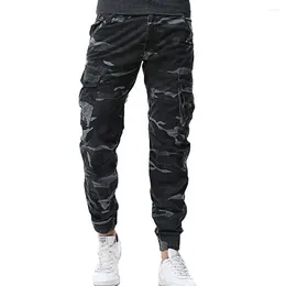 Men's Pants Casual Cotton Multi-pocket Outdoors Camouflage Trouser Cargo Long