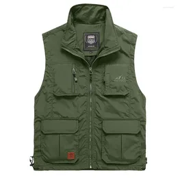 Men's Vests Big Size Tactical Clothing Outdoor Sleeveless Custom Work Wear Stylish Cardigan Trekking Military Spring Vest Male Jackets