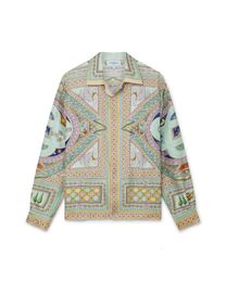 Casablanca elements button up shirts men designer silk long sleeved shirt polos casablanc