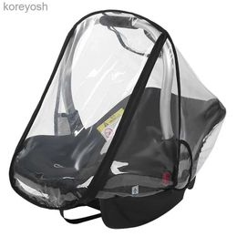 Bassinets Cradles Car Seat Raincoat Baby Stroller Accessories Rain Cover Baby Stroller Waterproof CoverSleeping Basket Weather ShieldL231016