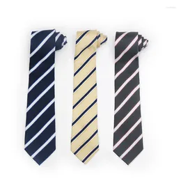 Fliegen Mode Gestreifte Krawatte Für Mann Tägliche Krawatte 8 cm Marineblau Männer Grau Gelb Gravata Business Hochzeit Party Neck Anzug