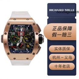 Watch Man Richardmillie Watches Automatic Richardmillie Rm1102 Mens Watch 18k Rose Gold Calendar Time Month Double Time Zone Automatic Mechanical Famous Watc HBRE