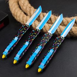 Coltello tattico automatico H1081 di alta qualità 440C lama brunita manico in lega di zinco-alluminio campeggio esterno escursionismo coltelli da tasca di sopravvivenza con scatola al minuto