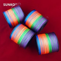 Braid Line Enough 500M SUNKO Brand 8 10 15 20 25 30 35 40 50 60 70LB Super Strong Japanese colorful Multifilament PE Braided Fishing Line 231012