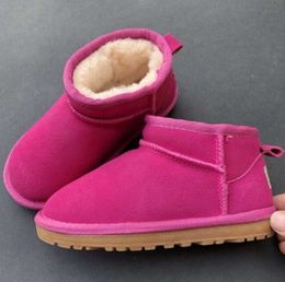 2023 Newly arrived snow boots Kids Boy girl children Mini Sheepskin Plush fur short G5281 Ankle Soft comfortable keep warm with card dustbag 10color ggde