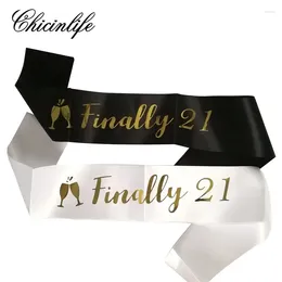 Party Decoration Chicinlife 1Pcs Finally 21 Sash 21st Birthday Girl Favors Age Adult Gifts Supplies