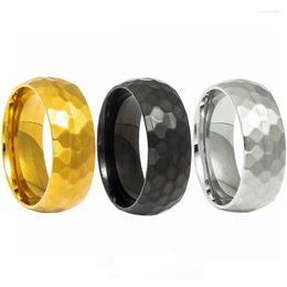 Cluster Rings Size 6-13 Stainless Mens Trendy Geometric Finger Jewellery Fashion Bevelled Edge Steel Ring Anillos De Bodas