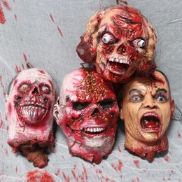 Halloween Toys Halloween Decoration Bloody Latex Hanging Head Toy Dummy Head Skull decapitated zombie Halloween Party Decoration Prop 231016