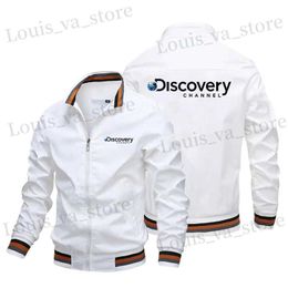 Men's Jackets 2023 New Spring Discovery Channel Print Coats Mens Streetwear Fashion Men Cargo Jacket Survey Expedition Scholar Windbreaker T231016