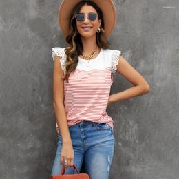 Skirts Lace Cuffs Loose Small Tank Top Women's Summer Pullover Design Feeling Sleeveless 2565030