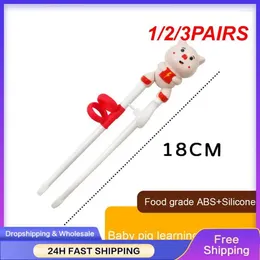 Chopsticks 1/2/3PAIRS Childrens Light Weight Non-slip Baby For Beginners Cartoon Animal Must Have