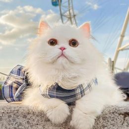 Dog Collars Harness Vest Cat Bow Dress Kitten Clothes Traction Rope Puppy Chest Back Leash Accessories