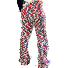 NUOVO Designer Pantaloni lavorati a maglia Donna Autunno Inverno Nappe Leggings impilati Moda Pantaloni a vita alta Casual Streetwear Vestiti all'ingrosso all'ingrosso 10211