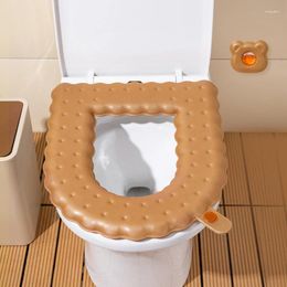 Toilet Seat Covers Cover Soft Waterproof EVA Cushion Sticker Winter Warm Bathroom Close Stool Protector Accessories