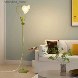 Floor Lamps Modern Decoration Floor Lamp Elegant Nordic Flower Art Standing Lamp Contemporary Warm Lampara De Pie Salon Home Decoration Q231016