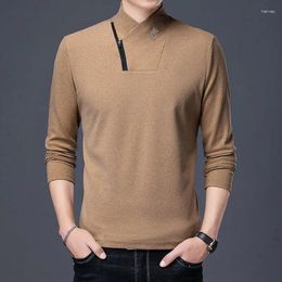 Men's T Shirts Long-Sleeved T-shirt Double-Sided Fleece Hoodie Autumn Winter Nndercoat Fashion Men Clothes