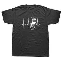 Men's T-Shirts Funny Heartbeat Piano Musician Pianist Keyboard T Shirts Streetwear Short Sleeve O-Neck Harajuku Oversized T-s292W