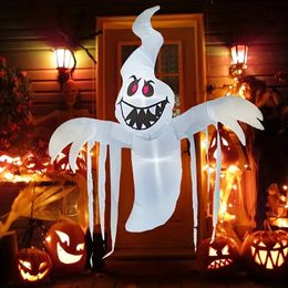 1pc, Halloween Inflatable Yard Decoration Props Inflatable White Ghost Hanging Wall Ghost Luminous Air Model Ornaments,Festivals,Theme Party , Halloween Decor