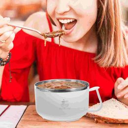 Миски для лапши быстрого приготовления Крышка Чаша для рамэна Азиатский суп Бенто Школьные компактные аксессуары Поставка лапши, приготовленной вручную, для ежедневного использования