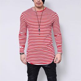 Oversized 5xl T Shirt Men Black O Neck Long Sleeve Men Tshirt Striped Print Streetwear Casual Shirt Mens Clothing Camiseta317G